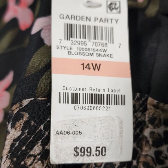 INC Womens Floral Blossom Snake Print Uneven Plus Size Skirt NWT - Picture 5 of 12